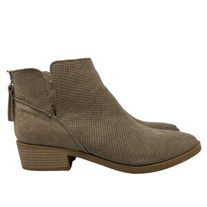 DV8 Dolce Vita Laser Cut Taupe Ankle Booties Size 9.5